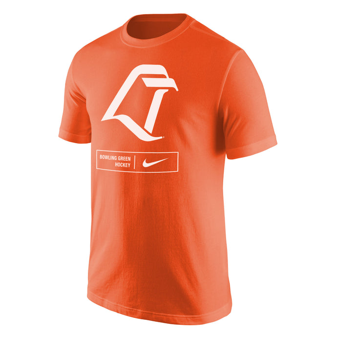 Nike Orange Hockey Core SS Tee LT Logo