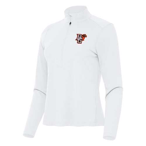 Antigua Ladies White Tribute 1/4 Zip