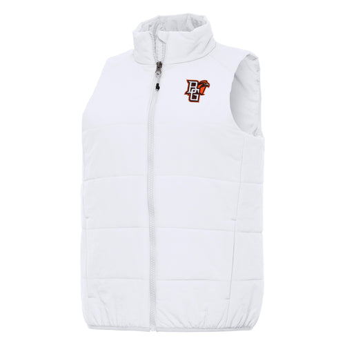 Antigua Ladies White Experience Puffer Vest