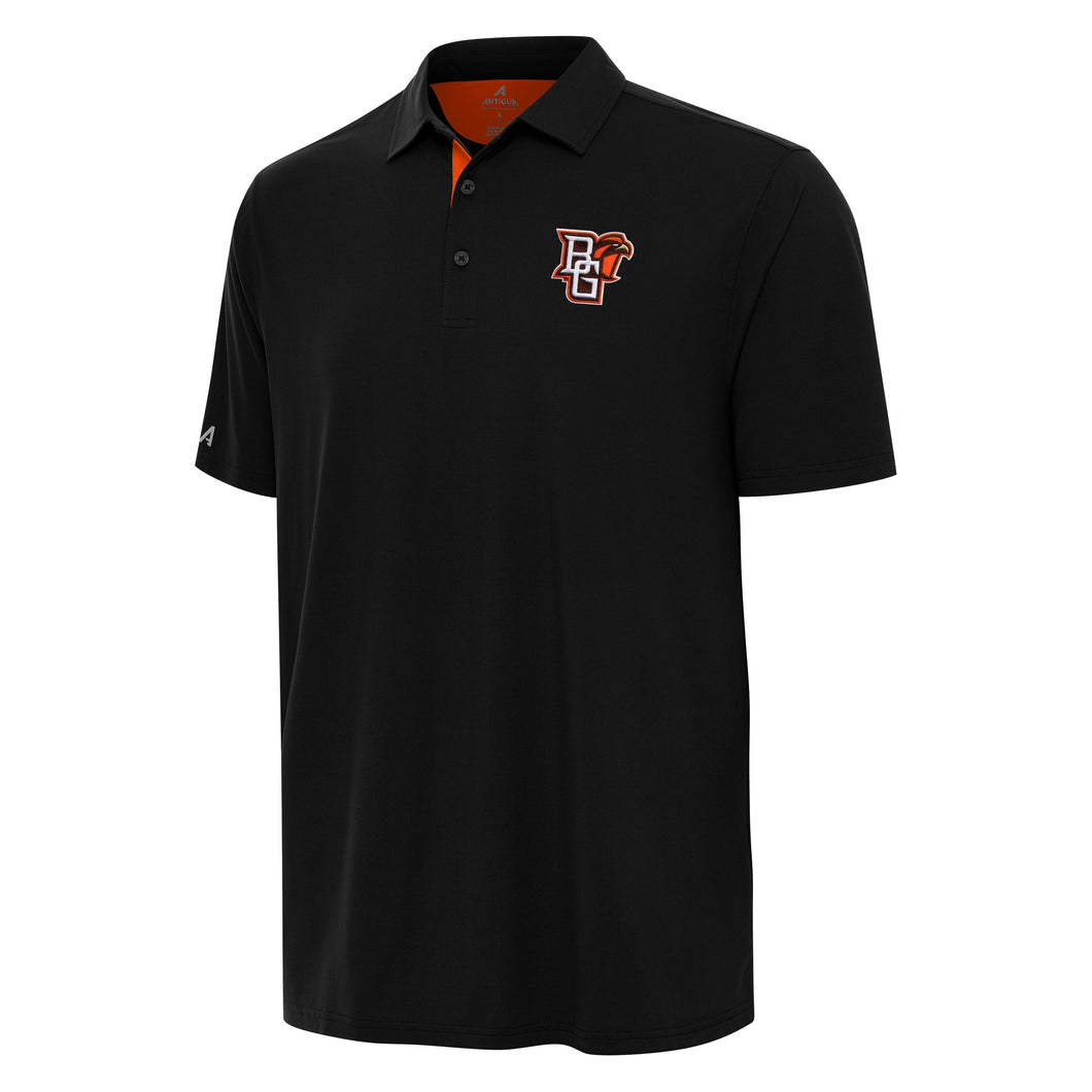 Antigua Black/Orange Era Polo