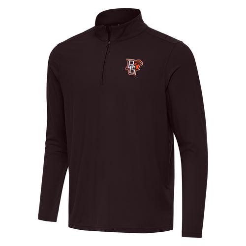 Antigua Brown Intent 1/4 Zip Mock