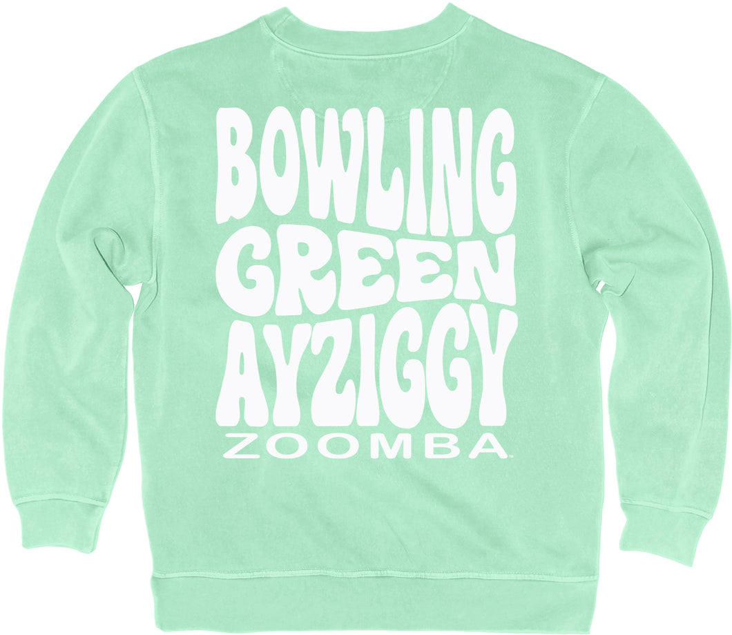 Blue 84 Mint Dyed Ringspun Crew Puff
