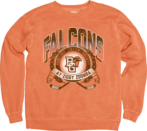 Blue 84 Orange Peel Dyed Ringspun Hockey Crew