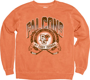 Blue 84 Orange Peel Dyed Ringspun Hockey Crew
