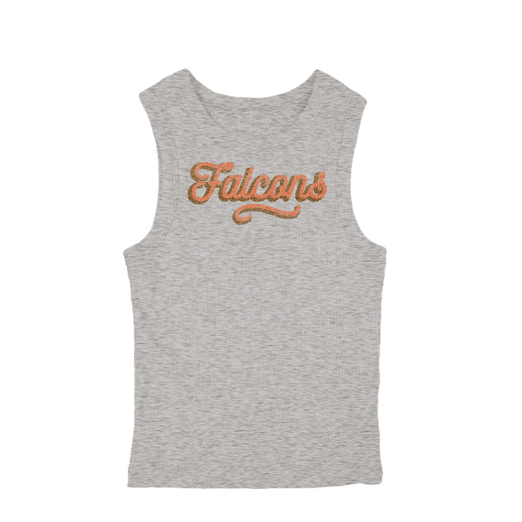 Blue 84 Grey Baby Rib Tank