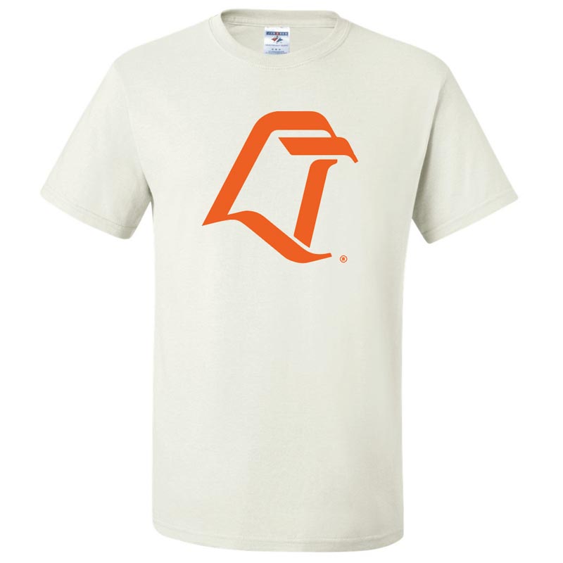 JU LT Logo Orange Ink White SS Tee