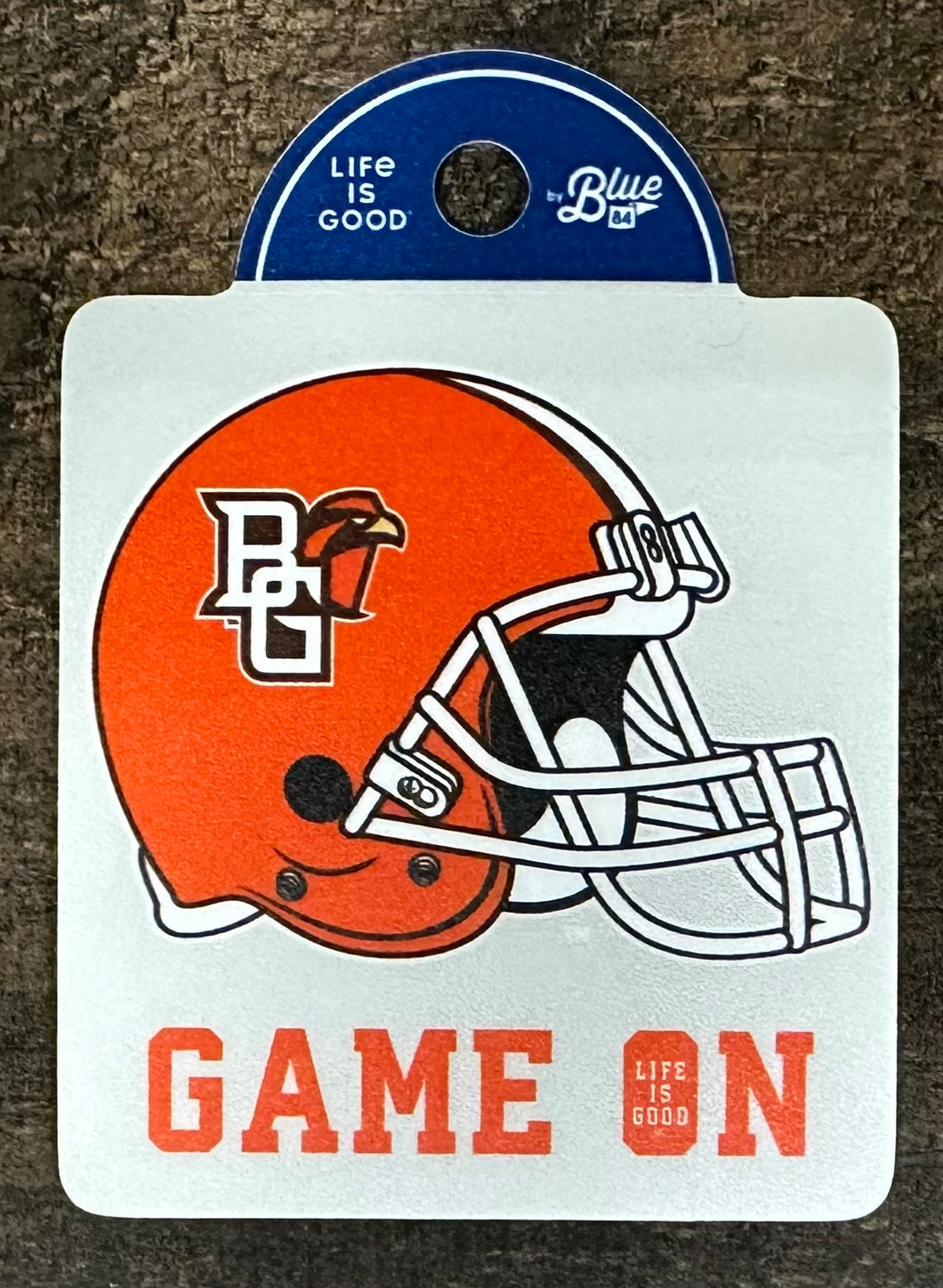 Blue 84 LIG Game On Football Small Sticker