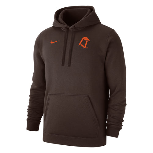 Nike Club Fleece Brown PO Hood LT Logo