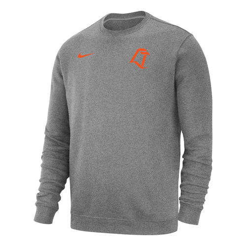 Nike Club Fleece Dark Heather Crew with Left Chest LT Logo