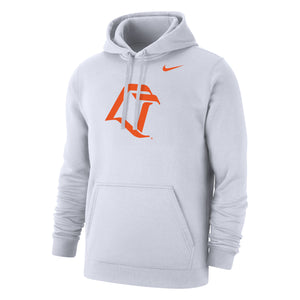Nike White Club Fleece PO Hoody LT Logo Full Chest – Elite