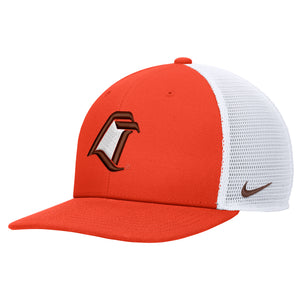 Nike Orange Pro Flat Bill Snapback Mesh LT