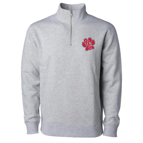 JU BG Bobcat Paw Independent Grey Heather 1/4 Zip
