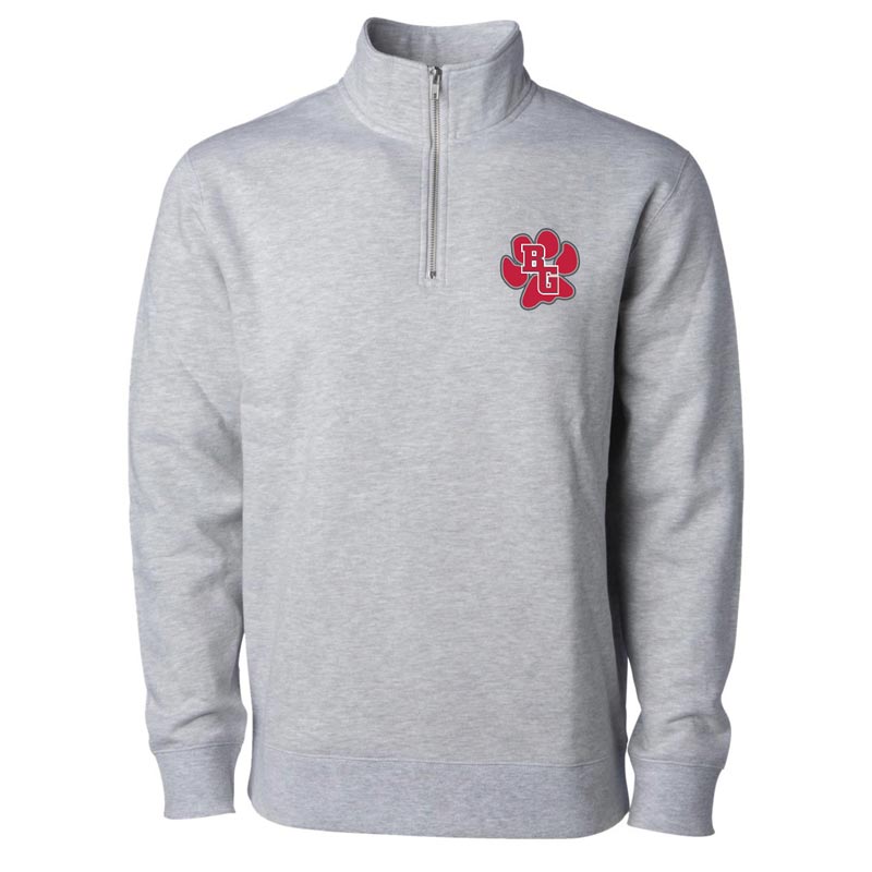 JU BG Bobcat Paw Independent Grey Heather 1/4 Zip