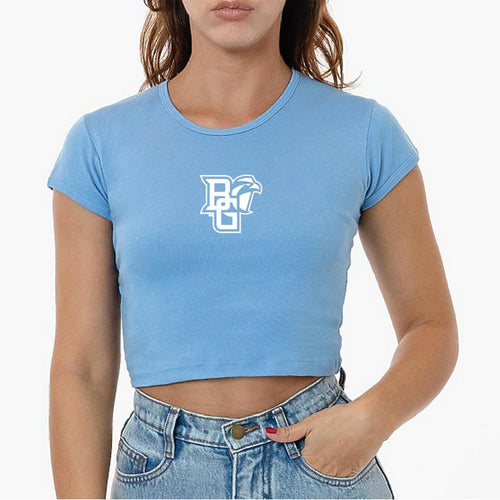 JU Baby Blue New Cap Sleeve Baby Rib Crop