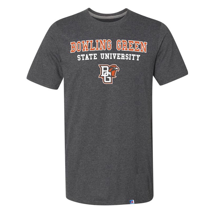 JU BGSU Arch Black Heather SS Tee