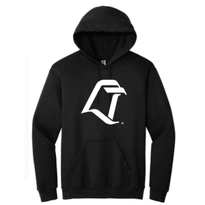 JU LT Logo White Ink Black Hood