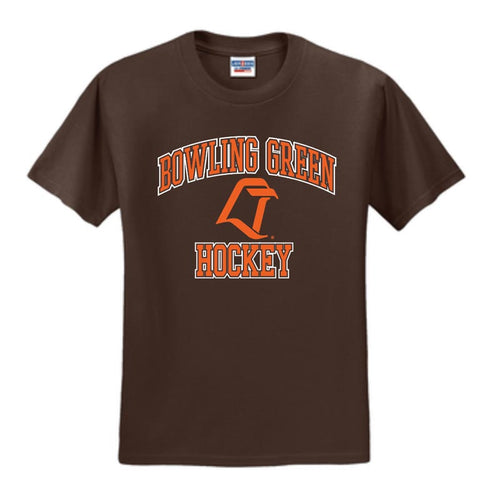 JU BGSU LT Brown Hockey SS Tee