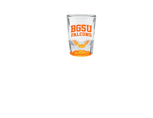 RFSJ 2oz Orange Bottom Shot Glass BGSU Falcons