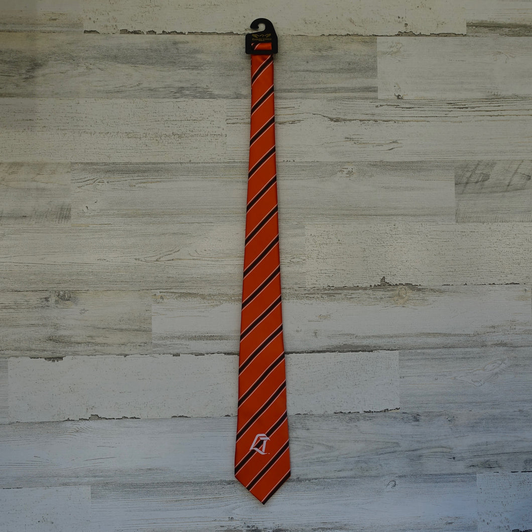 Eagles Wings Orange Tie Brown Stripes LT Logo