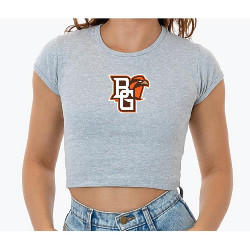 JU Heather Grey New Cap Sleeve Baby Rib Crop
