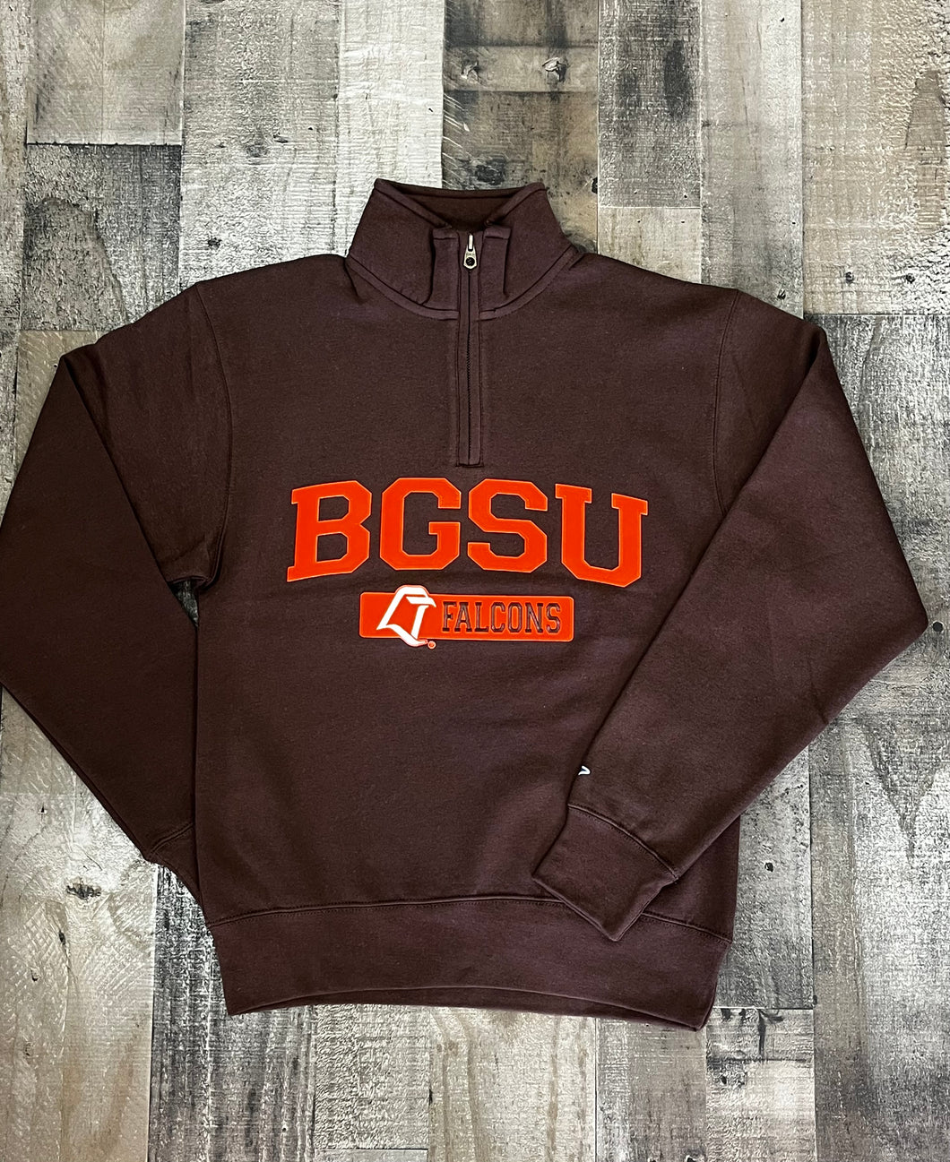 Blue 84 Brown Big Detroit 1/4 Zip LT Logo