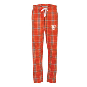 JU BG Peekaboo Orange Plaid Ladies Flannel Pant