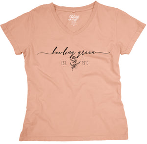 Blue 84 Rose Women's Dyed V-Neck SS Tee