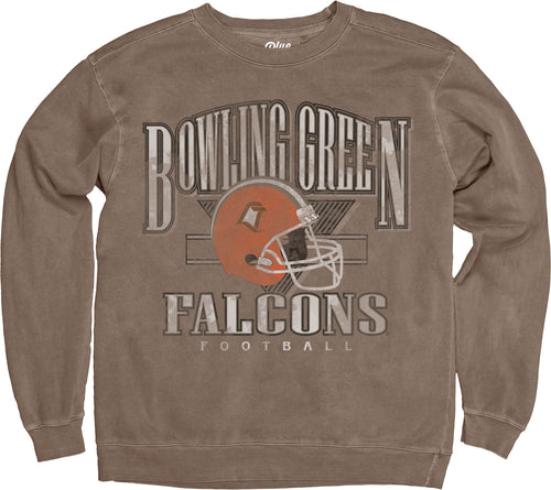 Blue 84 Brown Dyed Ringspun Fleece Crew Football