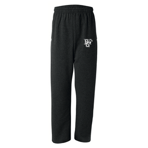 JU Black Heather Open Bottom Sweatpants with Peekaboo Logo