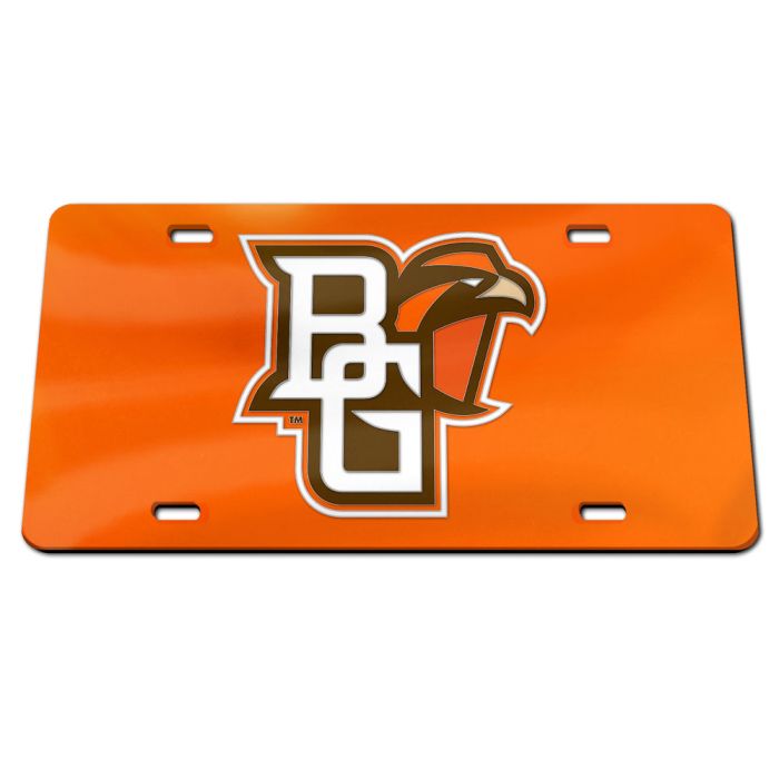 Front License Plate Orange with Primary Logo