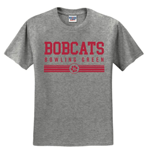 BG Bobcats Oxford Stripe SS Tee