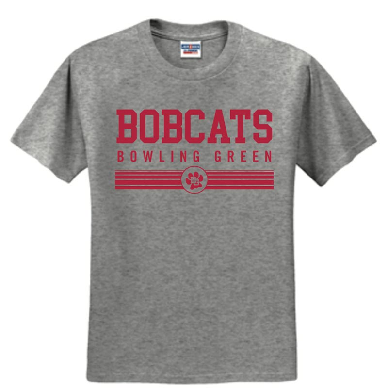 BG Bobcats Oxford Stripe SS Tee