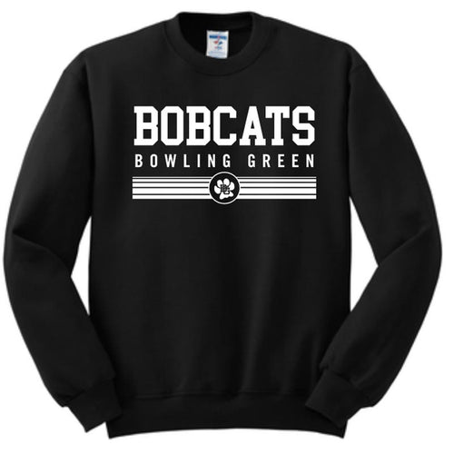 BG Bobcats Black Stripes Crew