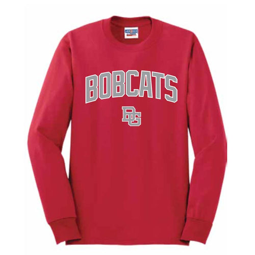 BG Bobcats Red Interlock LS Tee