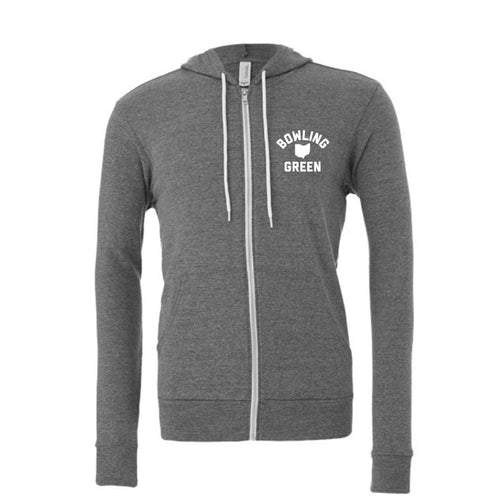 Bella & Canvas Deep Heather BG Ohio Full Zip Hood