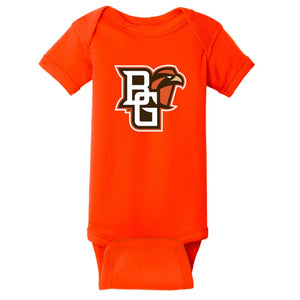 JU Orange Onesie Peekaboo Logo