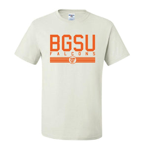 JU White Stripes SS Tee Orange Ink