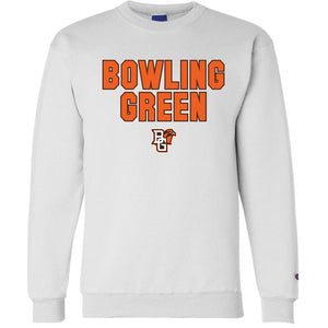 JU Champion White Bowling Green Crew Sweatshirt