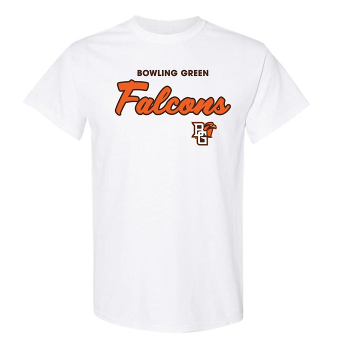 JU White Falcons Script SS Tee