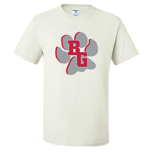 JU White BG Bobcats Paw SS Tee