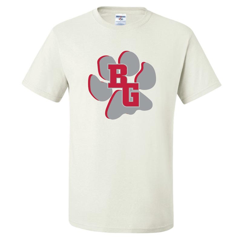 JU White BG Bobcats Paw SS Tee