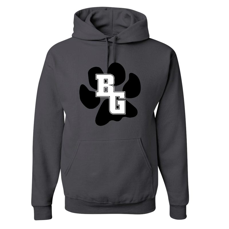 JU Charcoal BG Bobcats Paw Hood