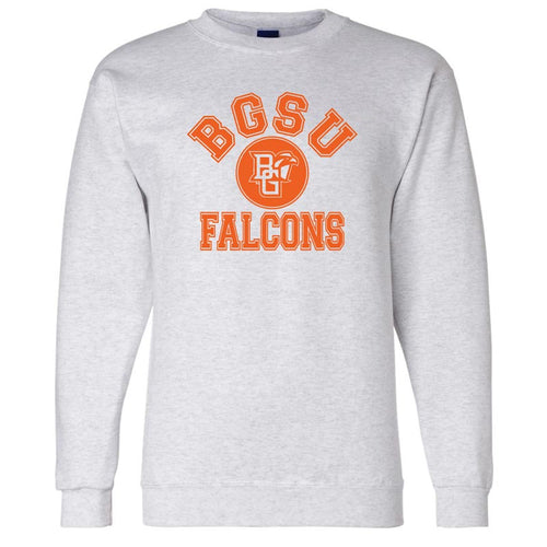 JU BGSU Falcons Outline Grey Crew