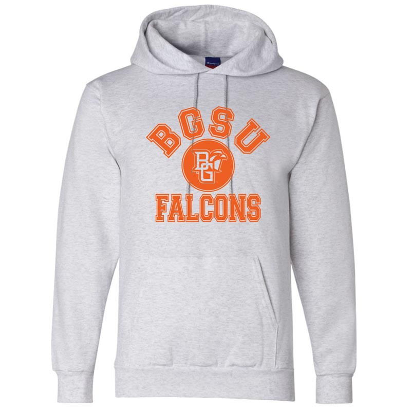 JU BGSU Falcons Outline Grey Hood