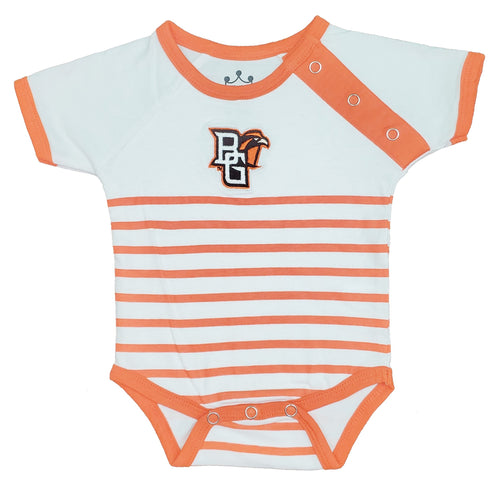 Little King Orange Shoulder Snap Onesie