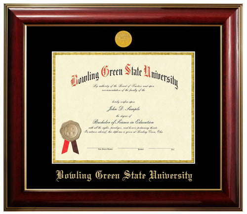 University Frames Classic Mahogany with Gold Medallion