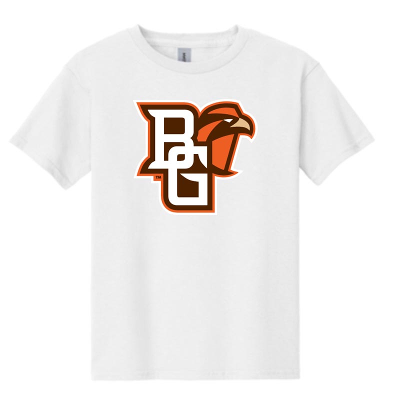 JU Youth BGSU Full Color Peekaboo White SS Tee