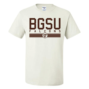 JU Brown Stripe White SS Tee