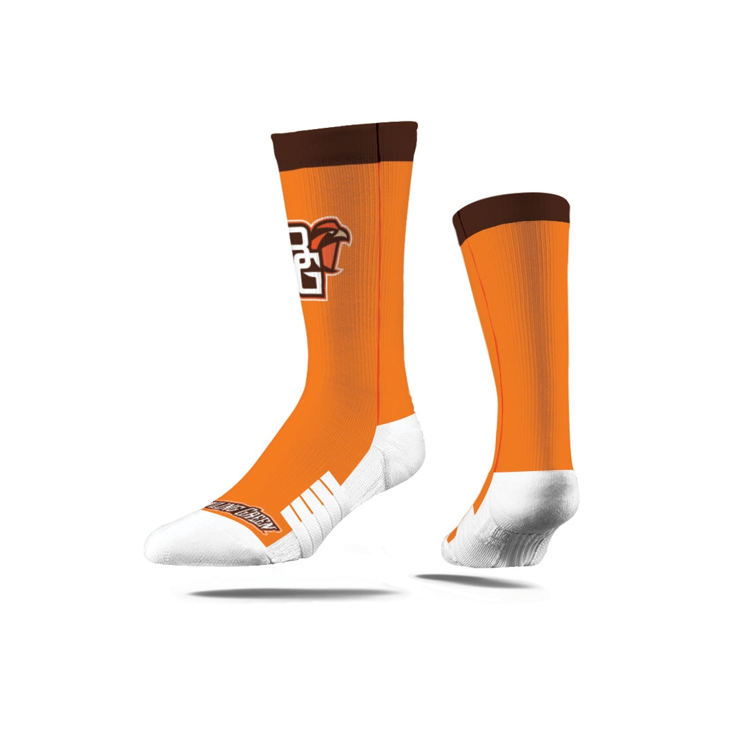 Strideline BGSU Falcons Primary Logo Premium Sock