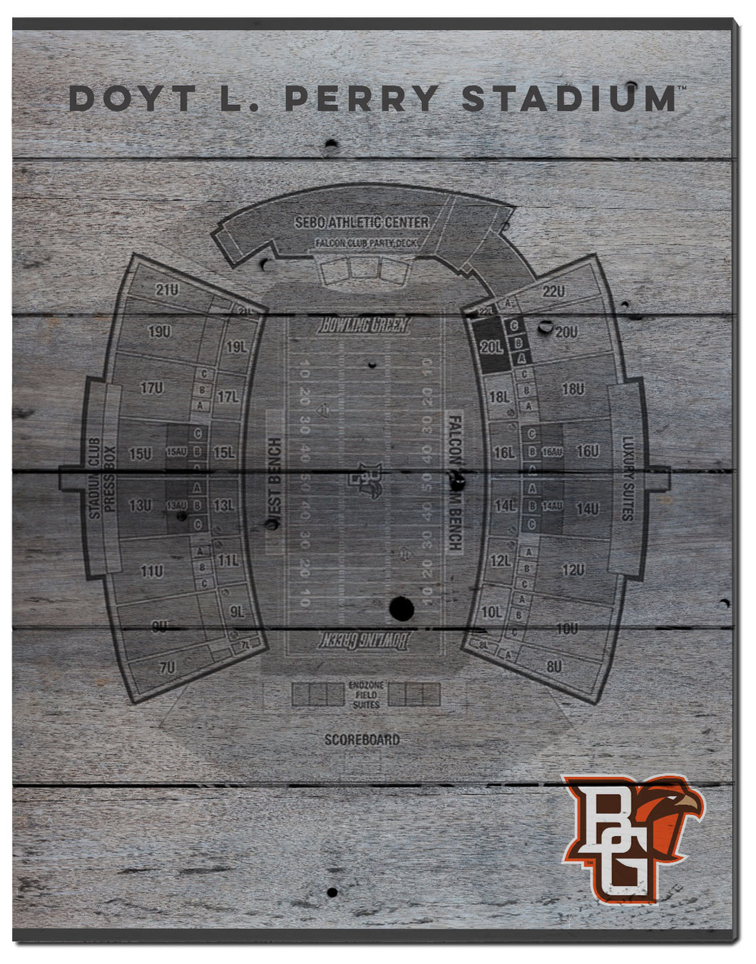 Kindred Heart 16X20 Doyt Perry Stadium